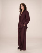 Blazer Ancho Recto Burdeos Strong