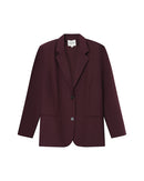 Blazer Fuerte Borgoña Recto Grande