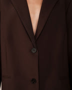 Blazer Amplio Recto Chocolate Strong