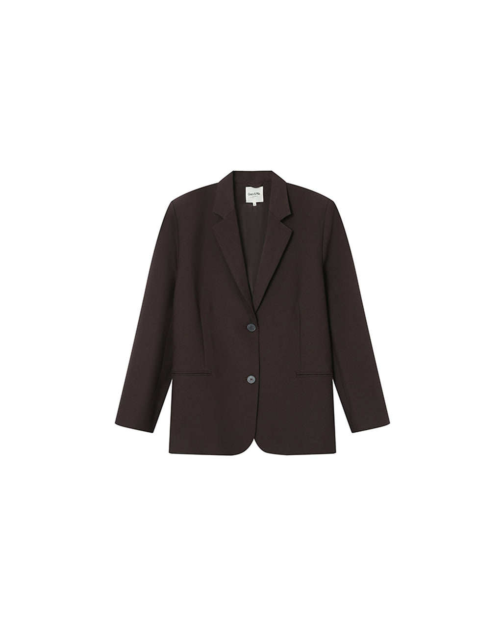 Blazer Amplio Recto Chocolate Strong