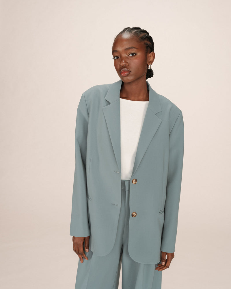 Blazer fuerte salvia recto grande