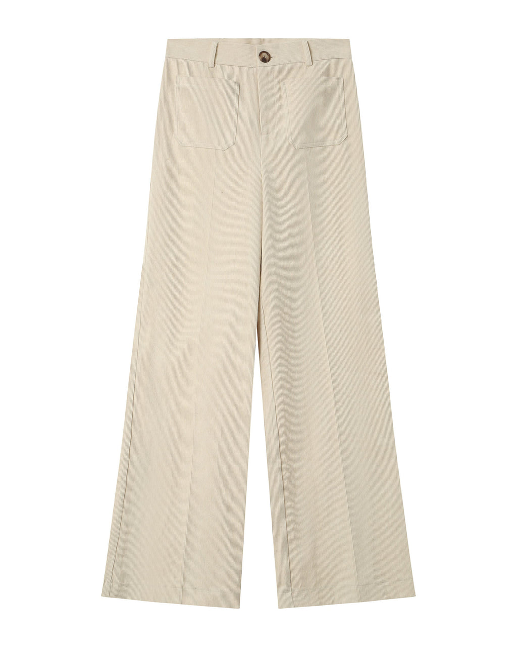 Wide-Leg Ecru Trousers Samba