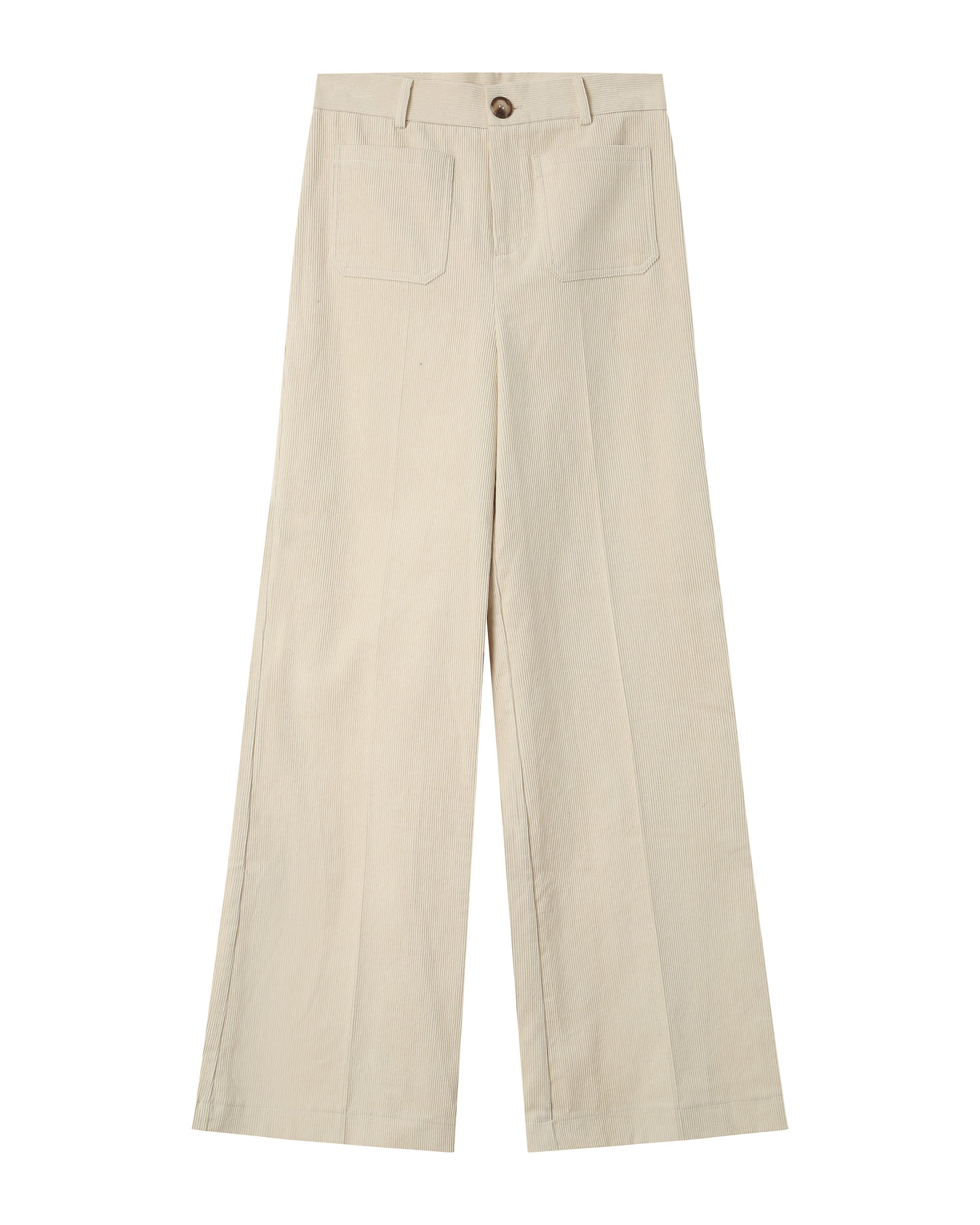 Wide-Leg Ecru Trousers Samba