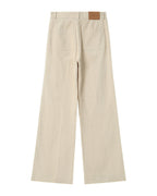Wide-Leg Ecru Trousers Samba