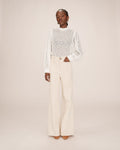 Wide-Leg Ecru Trousers Samba