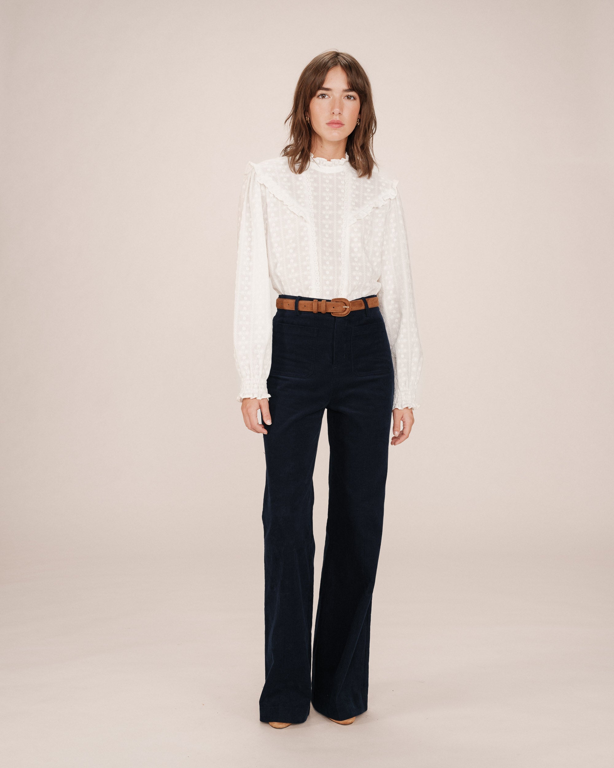 Wide Navy Trousers Samba