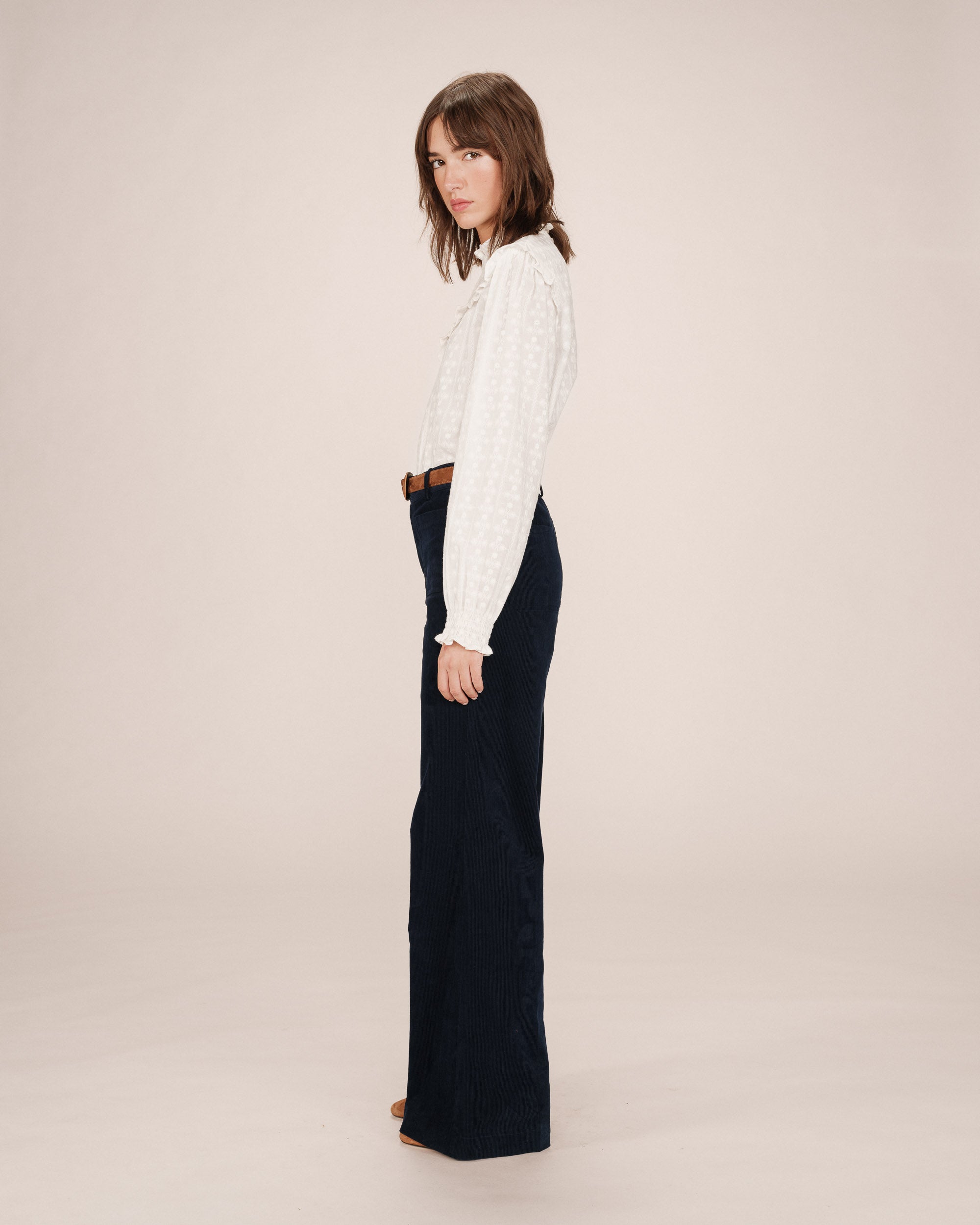 Wide Navy Trousers Samba