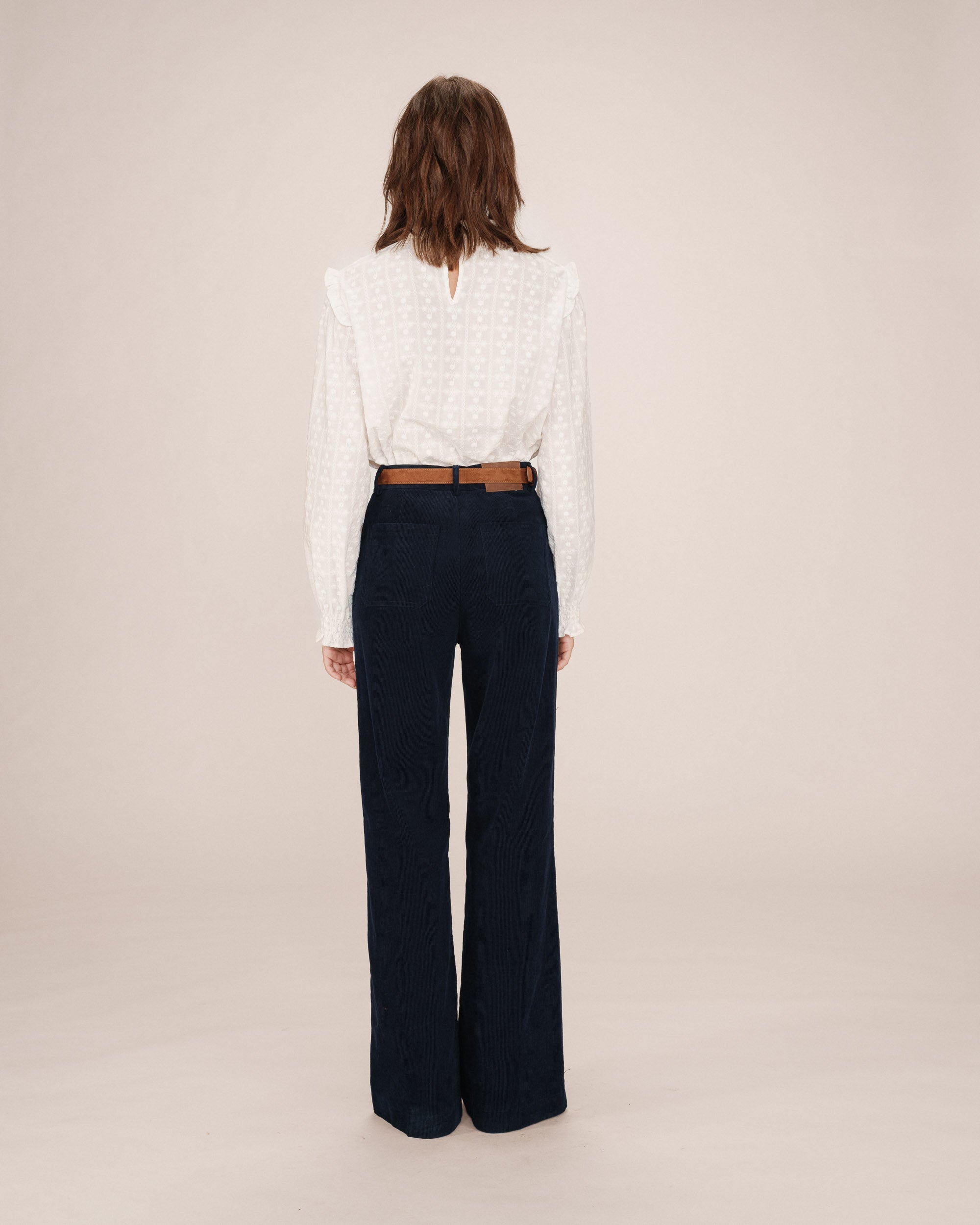 Wide Navy Trousers Samba