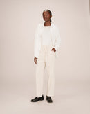 Wide Ecru Liberty Trousers