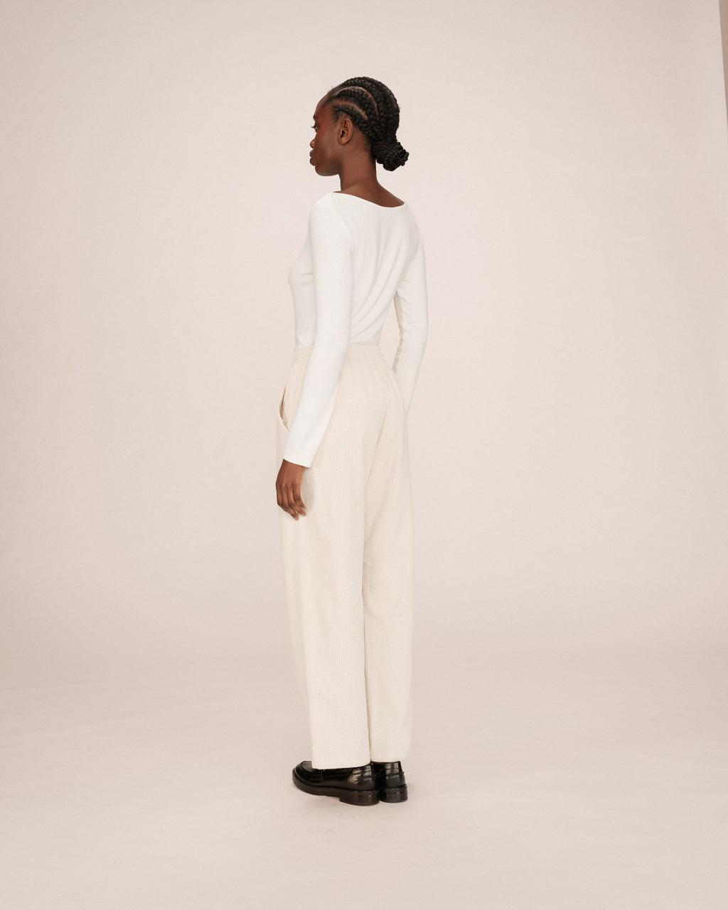 Wide-Leg Ecru Liberty Trousers