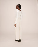 Wide Ecru Liberty Trousers