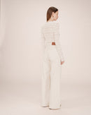 Vaqueros anchos James beige