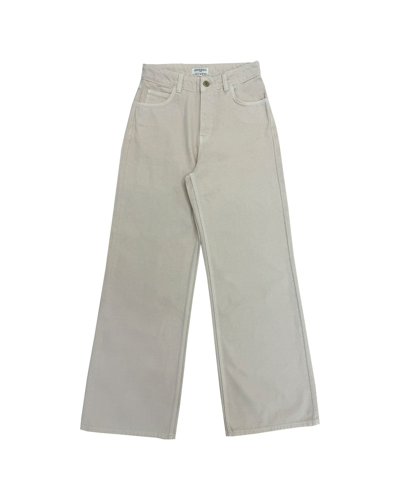 Vaqueros anchos James beige