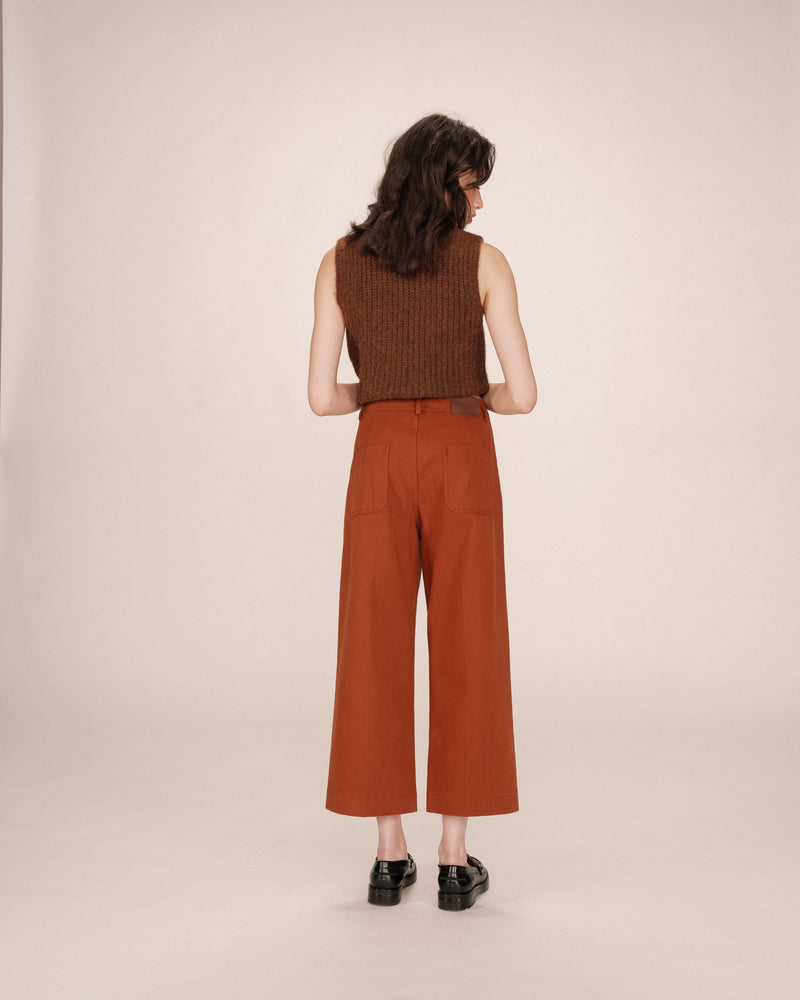 Pantalón Recto 7/8E Suela Camel