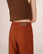 Straight 7/8 Camel Trousers Sole