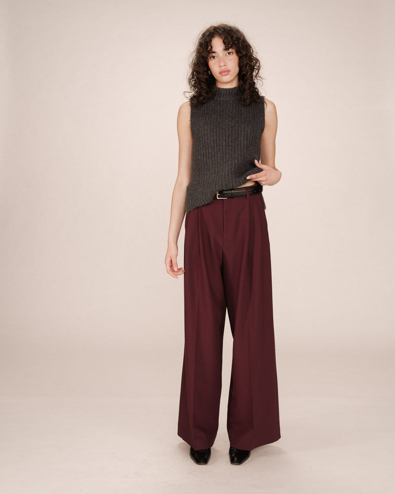 Pantalón de traje burdeos Story