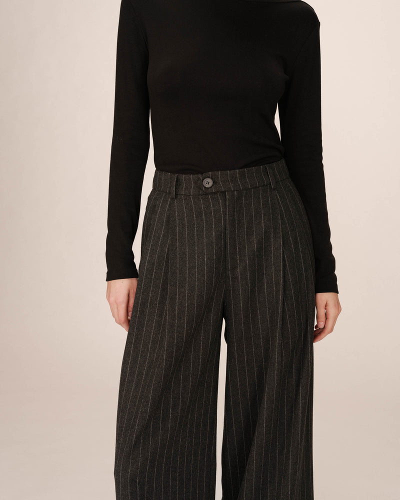 Pantalones de sastre a rayas Senna Carbon
