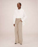 Greige Stay Striped Trousers
