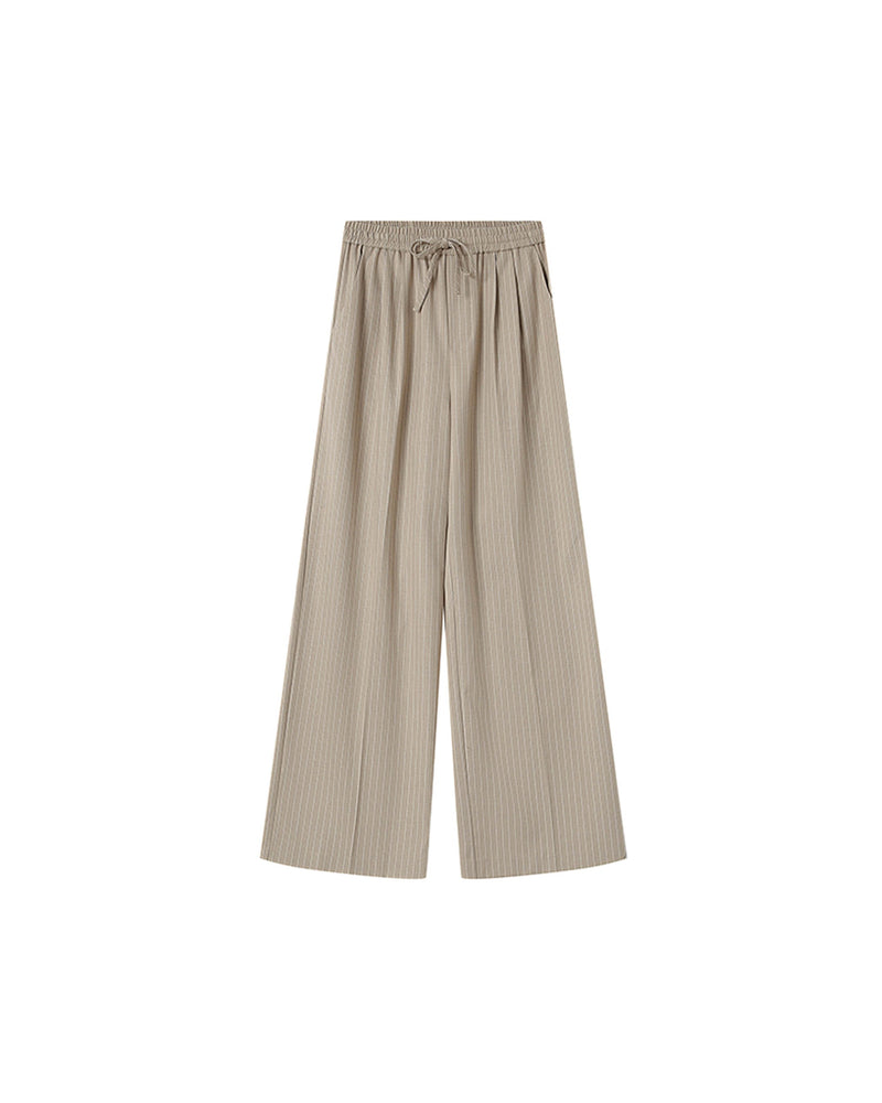 Greige Stay Striped Trousers