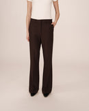 Pantalones de sastre de campana color chocolate de Singer