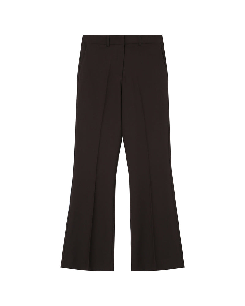 Pantalones de sastre de campana color chocolate de Singer