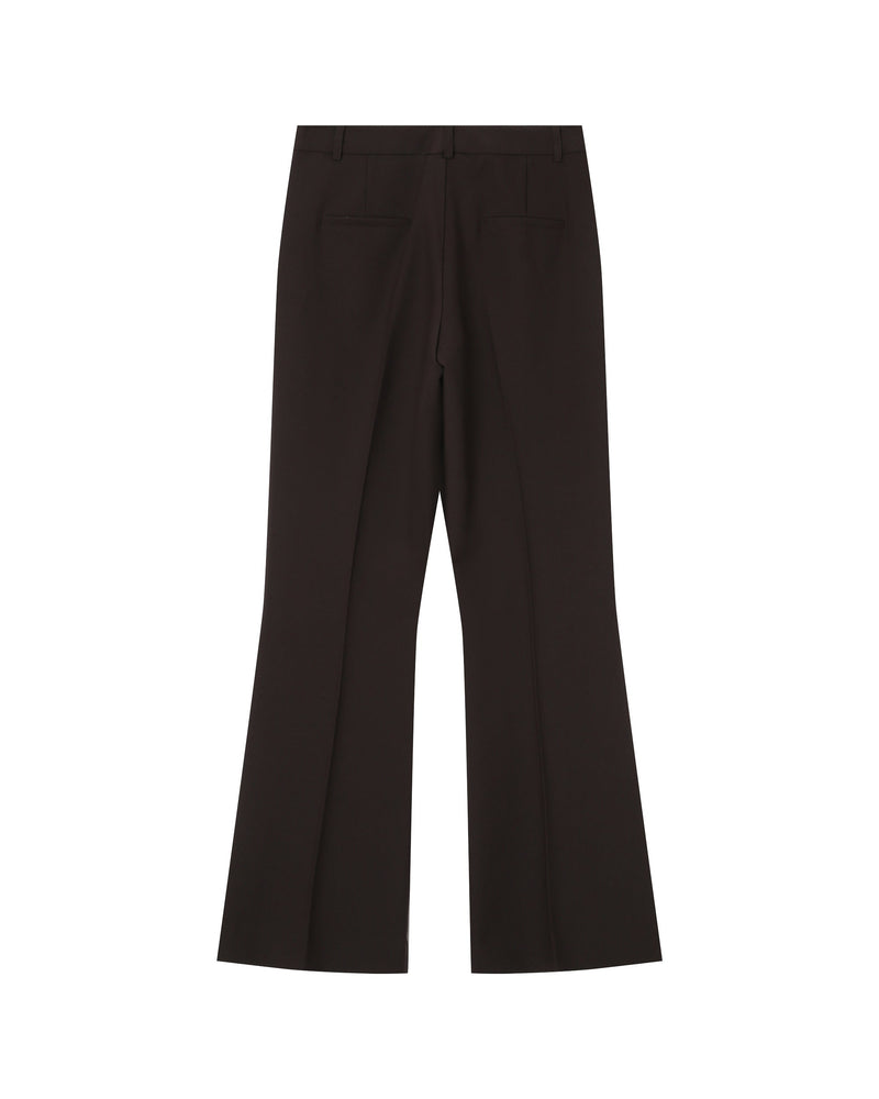 Pantalones de sastre de campana color chocolate de Singer