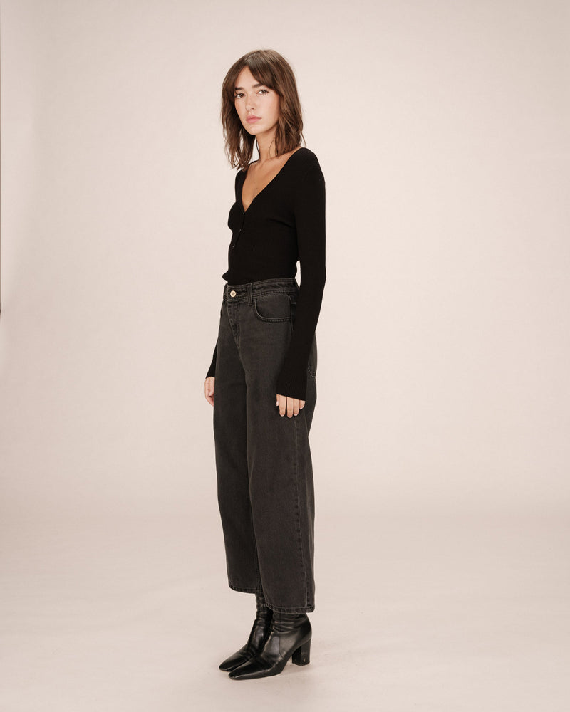 Jonas 7/8E Black Washed Jeans