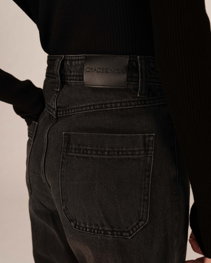Jonas 7/8E Black Washed Jeans