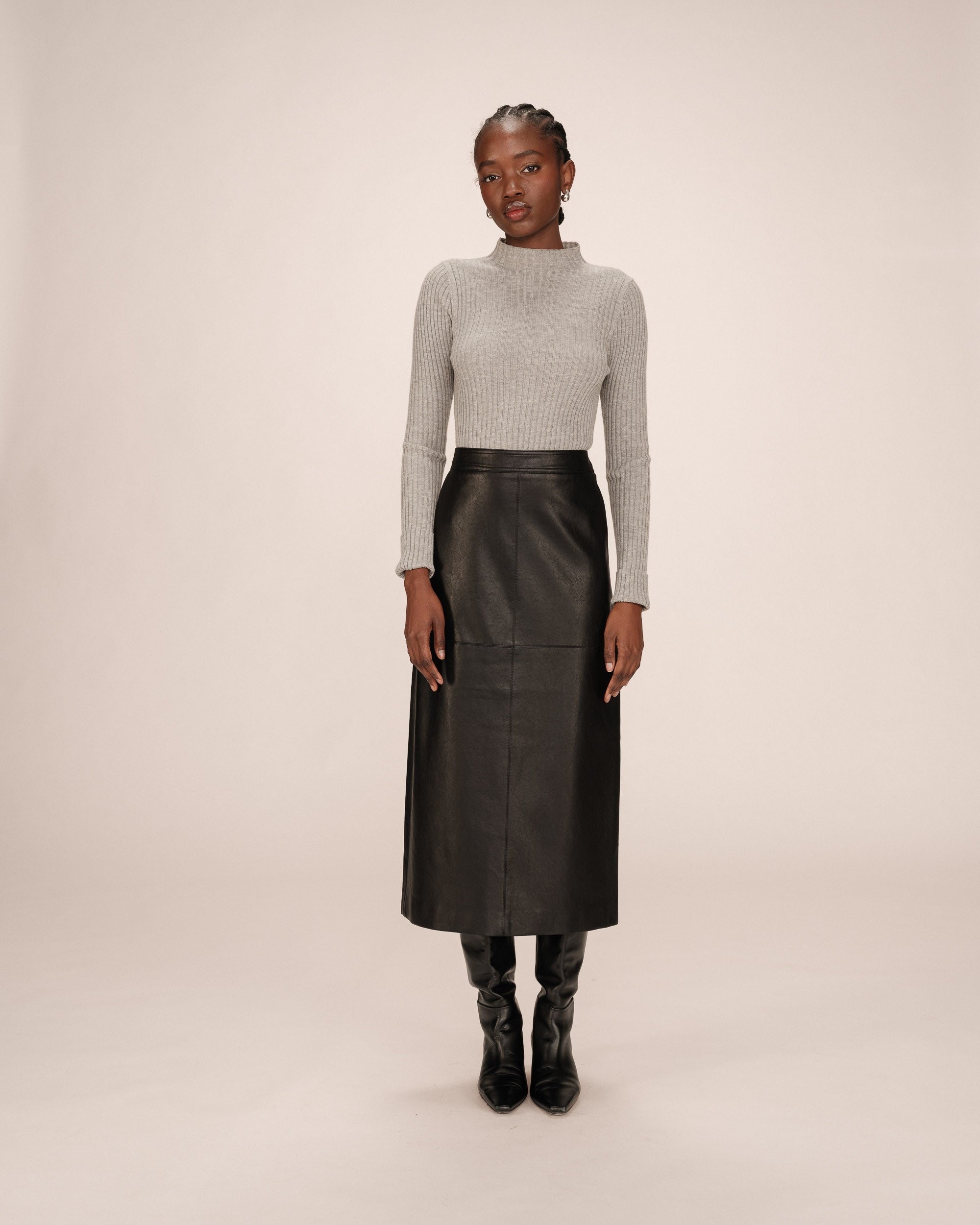 Falda Polipiel Negro Sirene