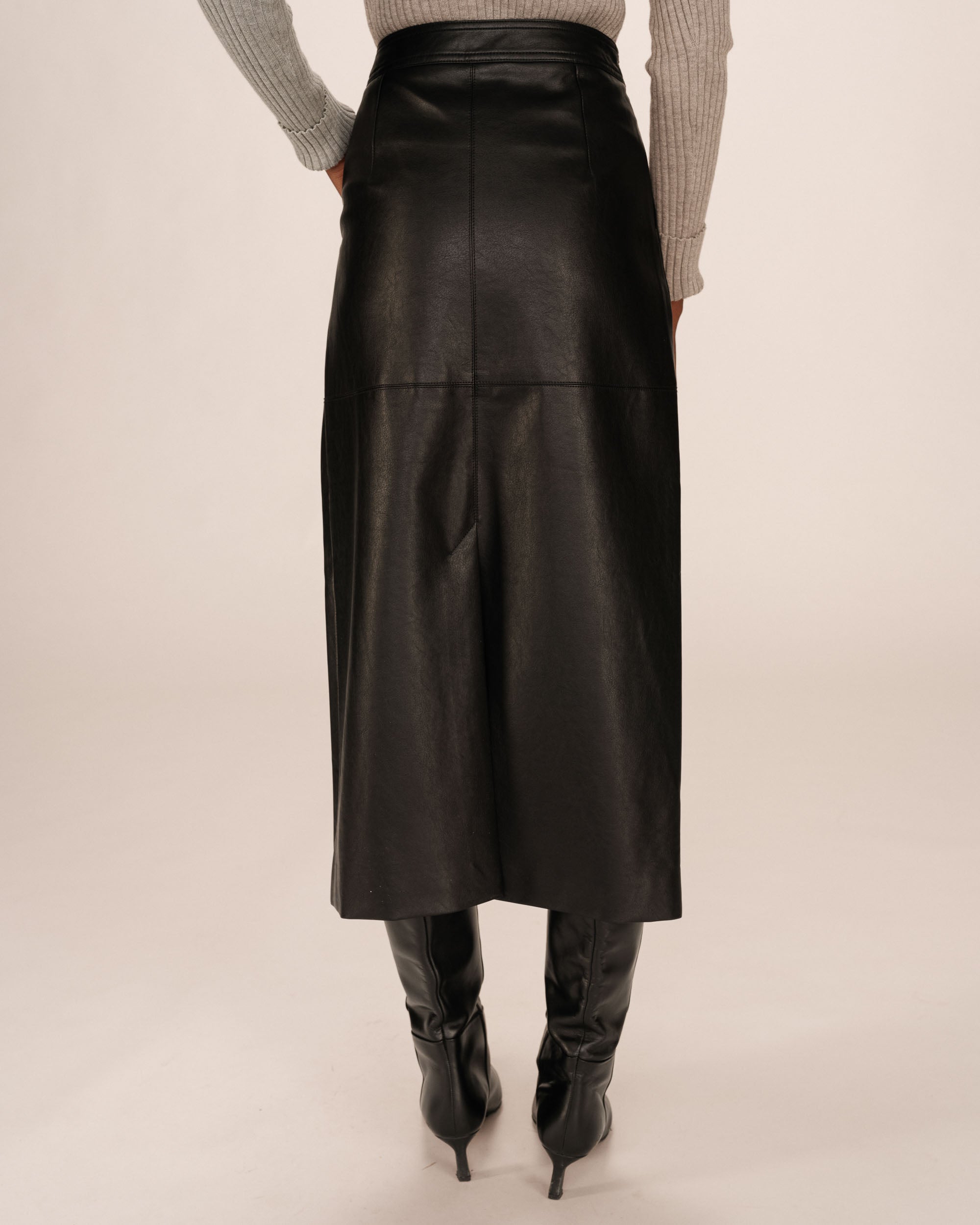 Falda Polipiel Negro Sirene