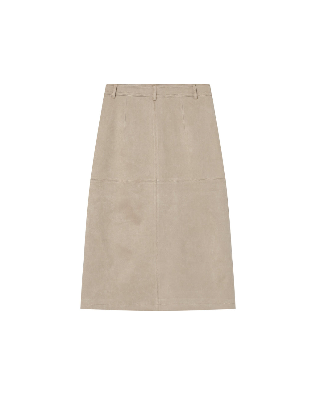Long Suedette Skirt Greige Sorry