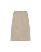 Long Suedette Skirt Greige Sorry