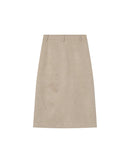 Long Suedine Skirt Greige Sorry