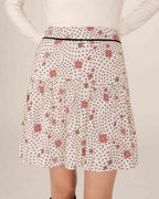 Falda Estampada Flores Crudo Staicy