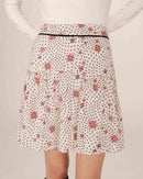 Flower Printed Skirt Ecru Staicy