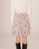Flower Printed Skirt Ecru Staicy