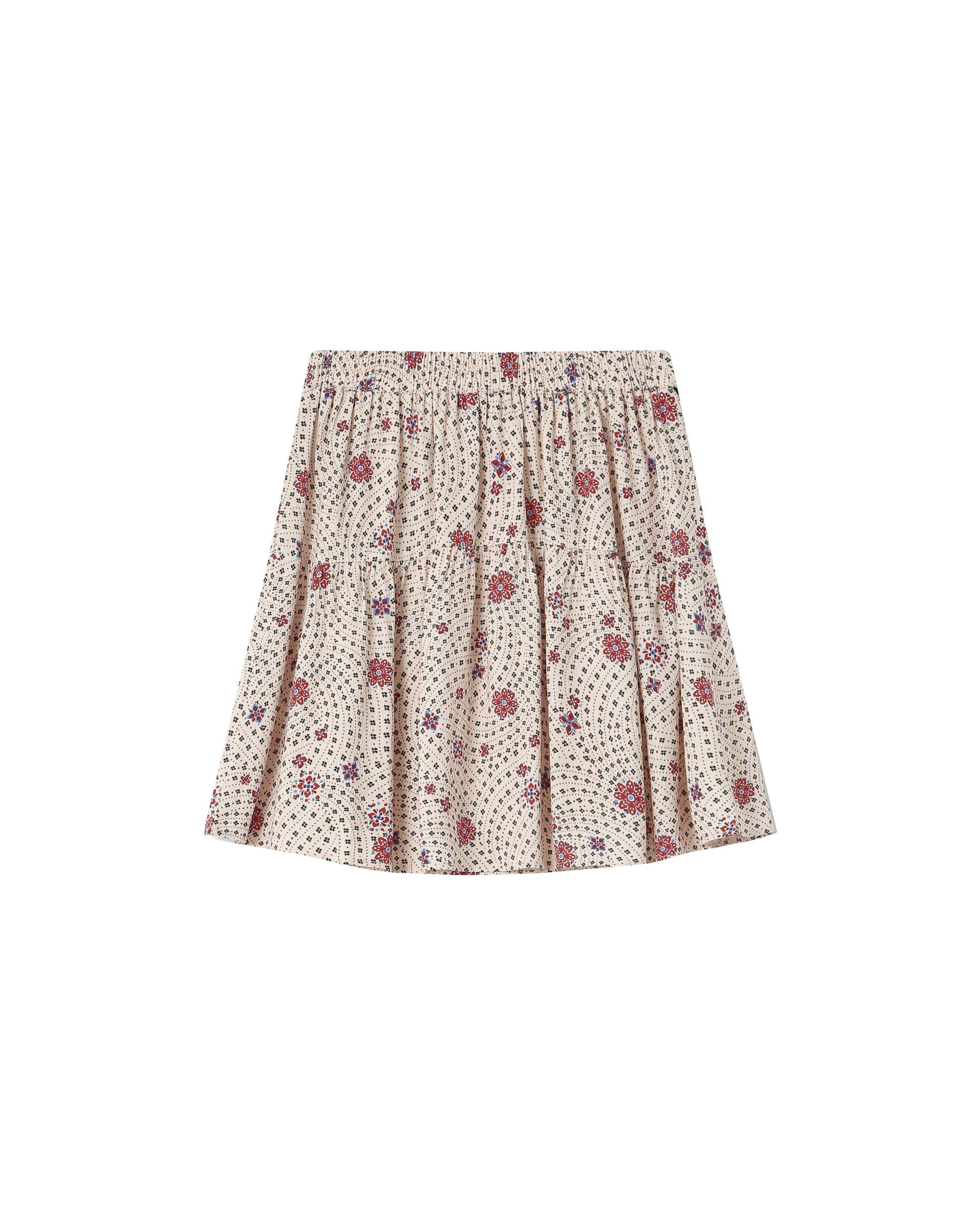 Falda Estampada Flores Crudo Staicy