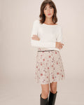 Falda Estampada Flores Crudo Staicy