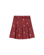 Terracotta Floral Print Skirt Staicy