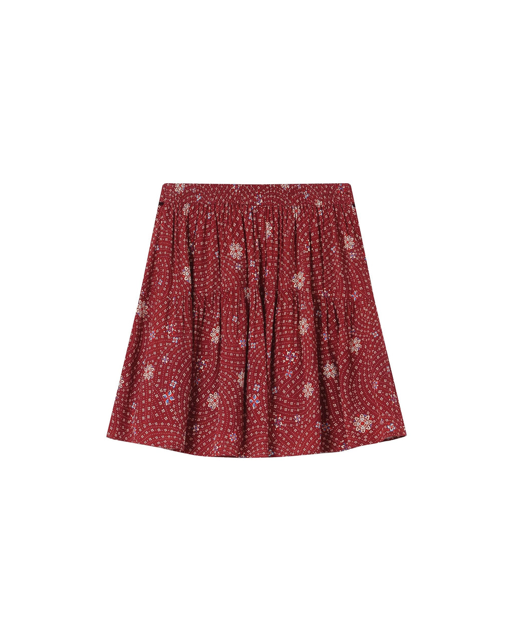 Terracotta Floral Print Skirt Staicy