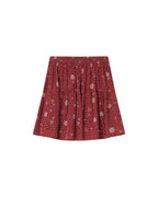 Terracotta Floral Print Skirt Staicy