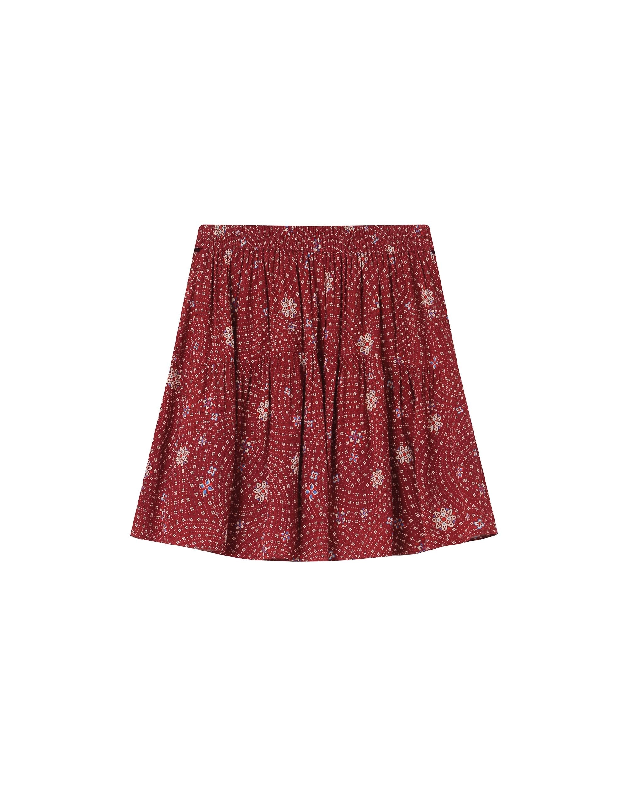 Terracotta Floral Print Skirt Staicy