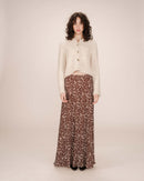 Falda Larga Estampada Chocolate Sibella