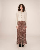 Falda Larga Estampada Chocolate Sibella