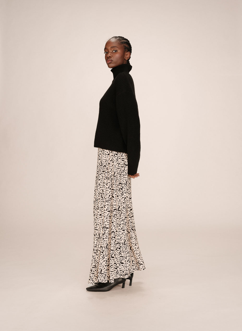 Printed Long Skirt Vanilla Sibella