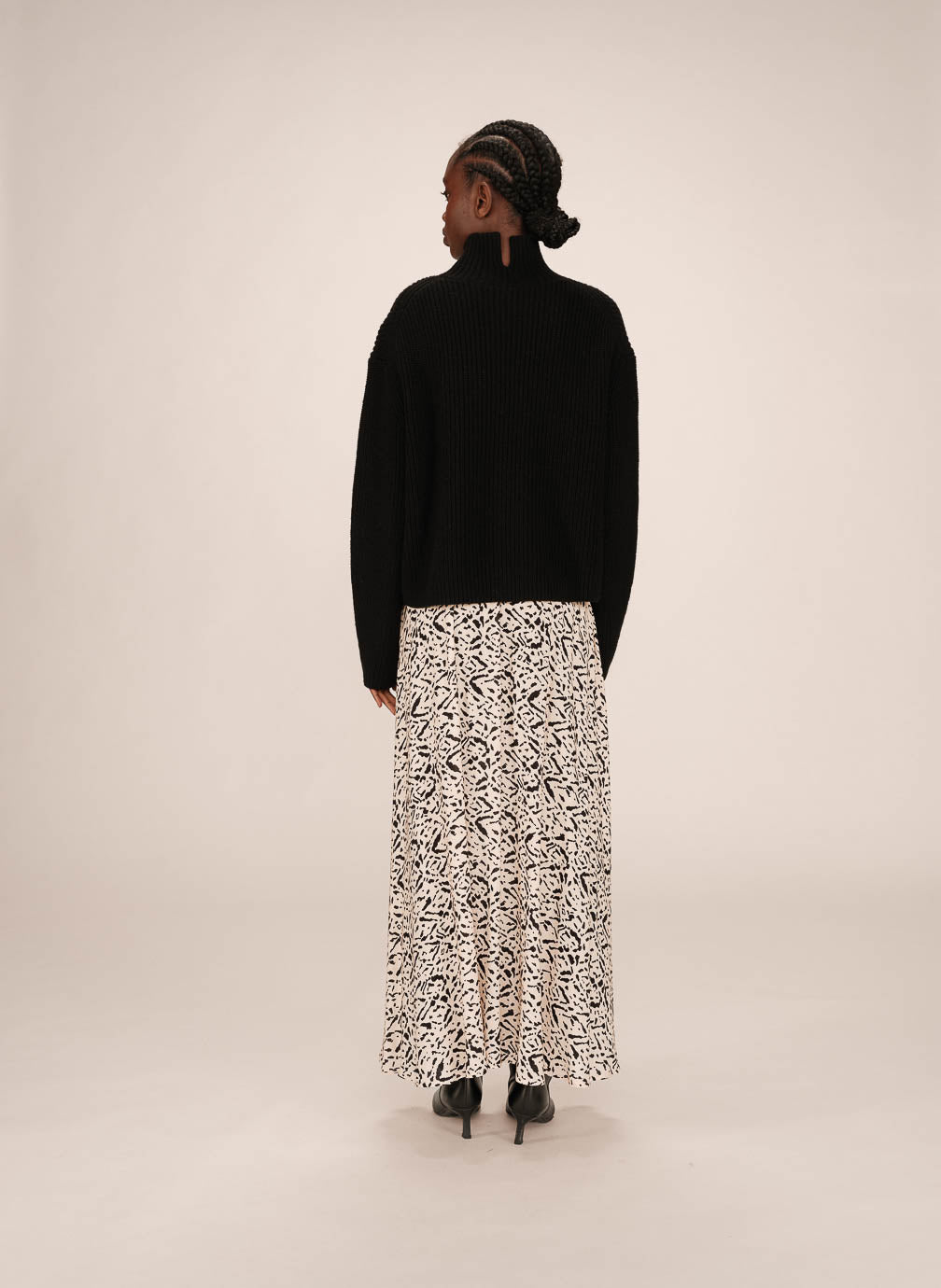 Printed Long Skirt Vanilla Sibella