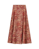 Sibella Terracotta Printed Long Skirt