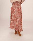 Sibella Terracotta Printed Long Skirt