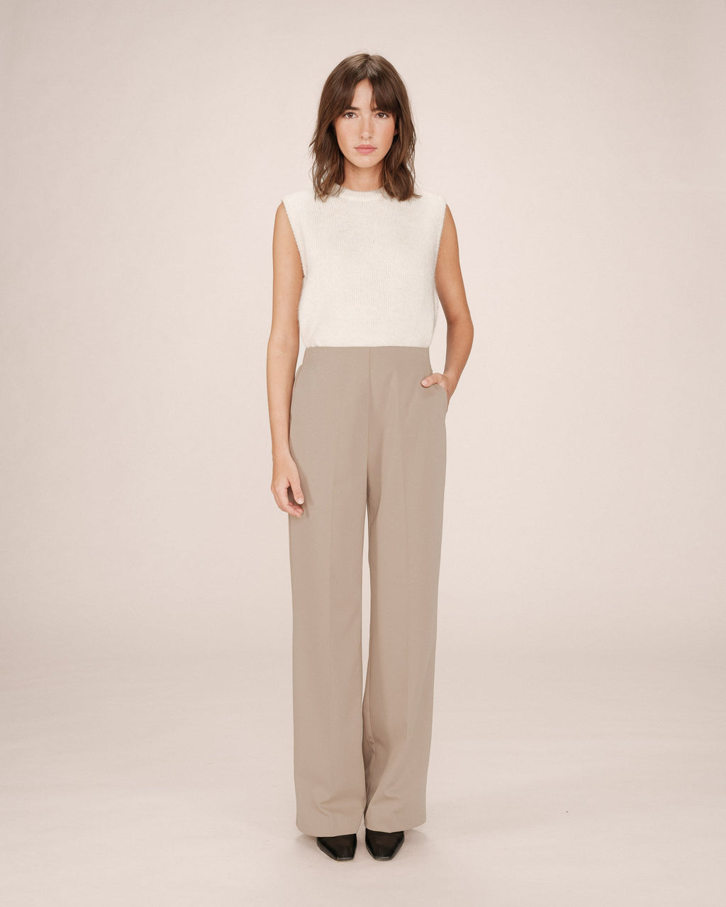 Pantalón de Traje Greige Stewart
