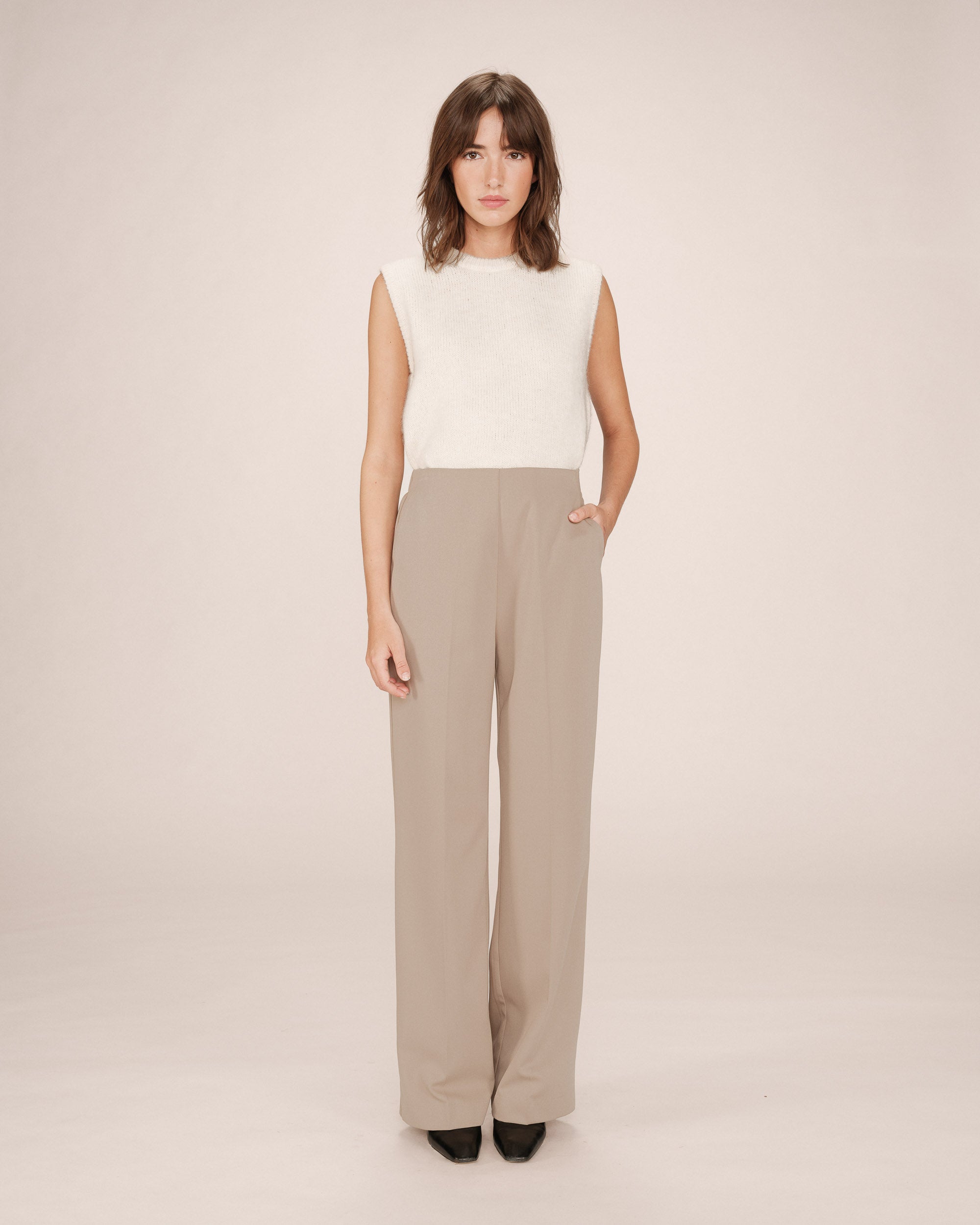 Pantalón de Traje Greige Stewart